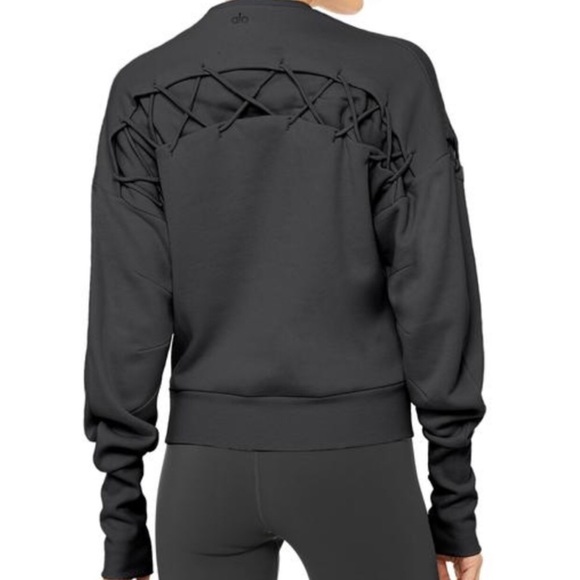 ALO Yoga Hook Up lattice long sleeve pullover - Picture 3 of 7